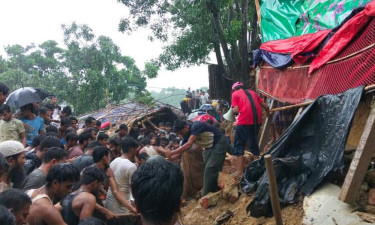 উখিয়ায় রোহিঙ্গা ক্যাম্পে পাহাড়ধসে নিহত বেড়ে ৮