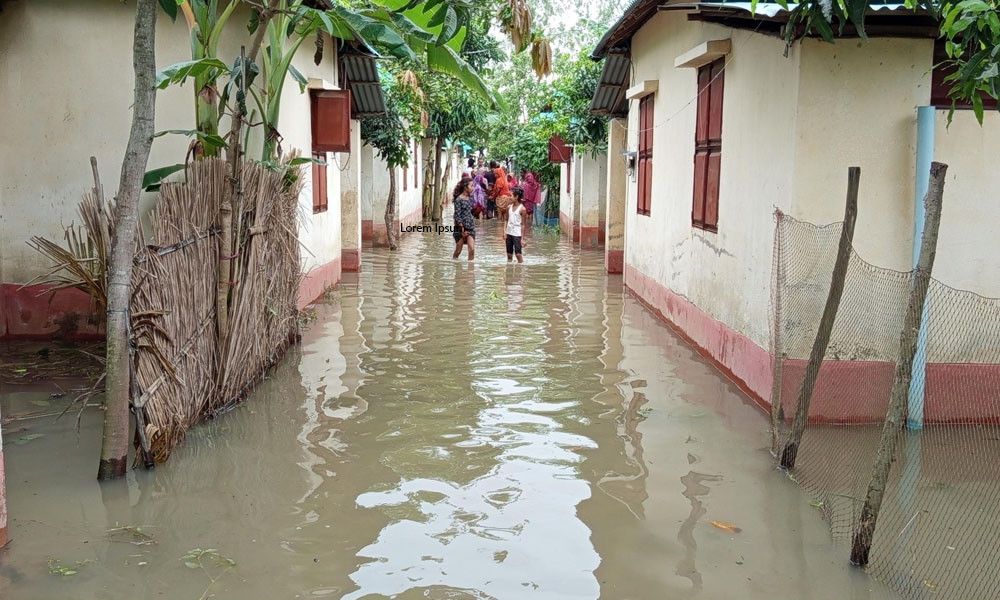 টানা বৃষ্টিতে আশ্রয়ণ প্রকল্পের ২০০ পরিবার পানিবন্দি