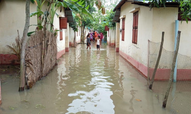 টানা বৃষ্টিতে আশ্রয়ণ প্রকল্পের ২০০ পরিবার পানিবন্দি