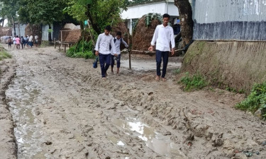 পাকাকরণের নামে ২ কিমি সড়কের ইট তুলে বিক্রি করে দিল প্রতারকচক্র