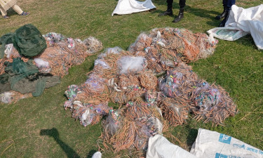 তাড়াশে ২ লাখ টাকার কারেন্ট জাল জব্দের পর ধ্বংস
