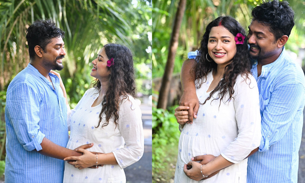 বেবি বাম্প নিয়ে প্রকাশ্যে সোহিনী, বিবাহবার্ষিকীতেই দিলেন সুখবর