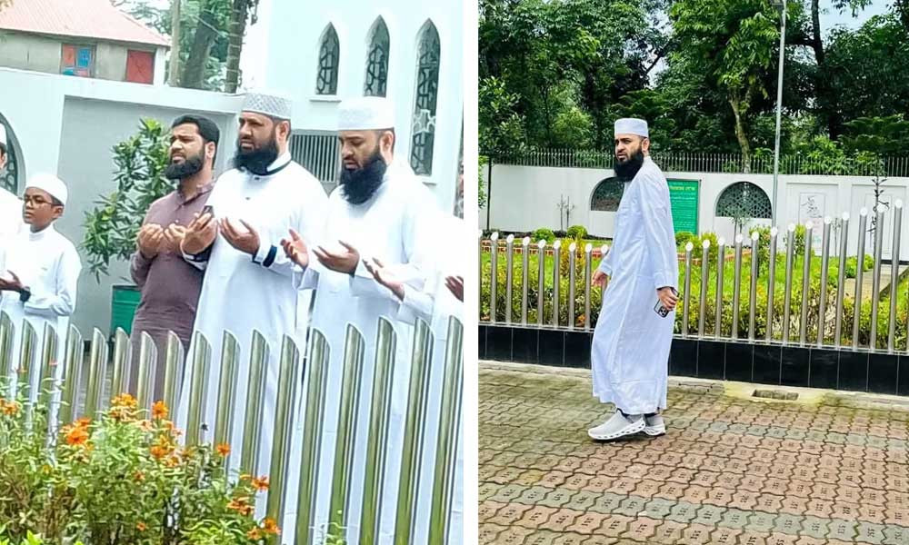 বেইলি রোড ট্র্যাজেডিতে নিহত ২ বোনের কবর জিয়ারত করলেন আজহারি
