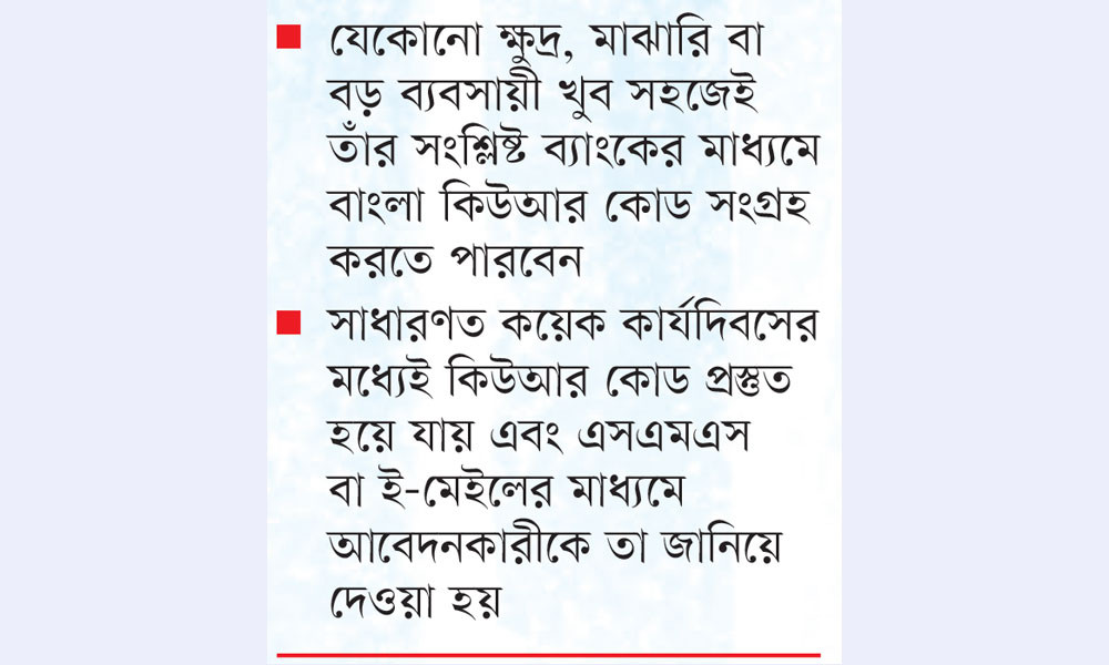 সাত দিনের মধ্যে চালু হচ্ছে বাংলা কিউআর