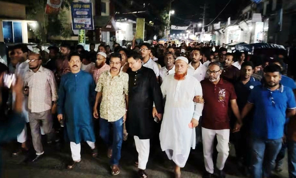 স্পিকার হাফিজ উদ্দিন ভারপ্রাপ্ত রাষ্ট্রপতি হওয়ায় লালমোহনে আনন্দ মিছিল