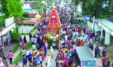 কমলগঞ্জে উল্টো রথের মধ্য দিয়ে শেষ হলো ৯ দিনের উৎসব