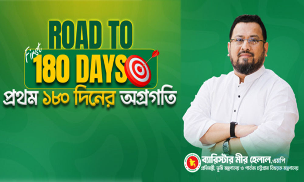 প্রতিমন্ত্রী মীর হেলালের ১৮০ দিনের কাজ