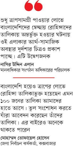 ত্রাণের লোভে বাংলাদেশিরাও রোহিঙ্গা!